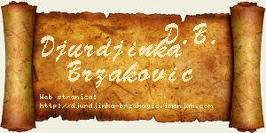 Đurđinka Brzaković vizit kartica